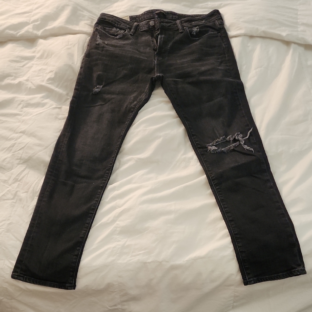 Abercrombie & Fitch Distressed Black Men's Jeans